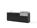 NewAge Outdoor Kitchens Stainless-Steel 5-Piece Cabinet Set with Sink, Bar, Grill Cabinet, Platinum Griddle and Countertop-74960-Garage Giant 