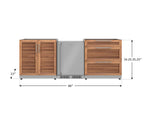 NewAge Outdoor Kitchens Stainless Steel 3-Piece Cabinet Set with 3-Drawer, 2-Door Cabinet and Fridge-67585-Garage Giant 