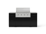 NewAge Outdoor Kitchens Outdoor Grill Island Aluminum 6-Piece Cabinet Set with 3 Drawers, Grill Cabinet, Performance Grill and Countertops 