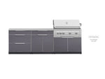 NewAge Outdoor Kitchens Aluminum 3-Piece Cabinet Set with 3 Drawer, Bar and Grill Cabinet-65308-Garage Giant 