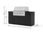 NewAge Outdoor Kitchens Outdoor Grill Island Stainless-Steel 5-Piece Cabinet Set with Sink, 3 Drawer, Grill Cabinet, Performance Grill and Stainless Steel Countertop - (Natural Gas) 