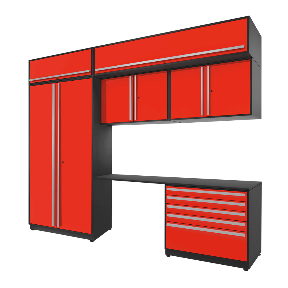 Proslat FusionPlus 10 ft set - Handy 5 Drawer & Overheads-50105K-Garage Giant