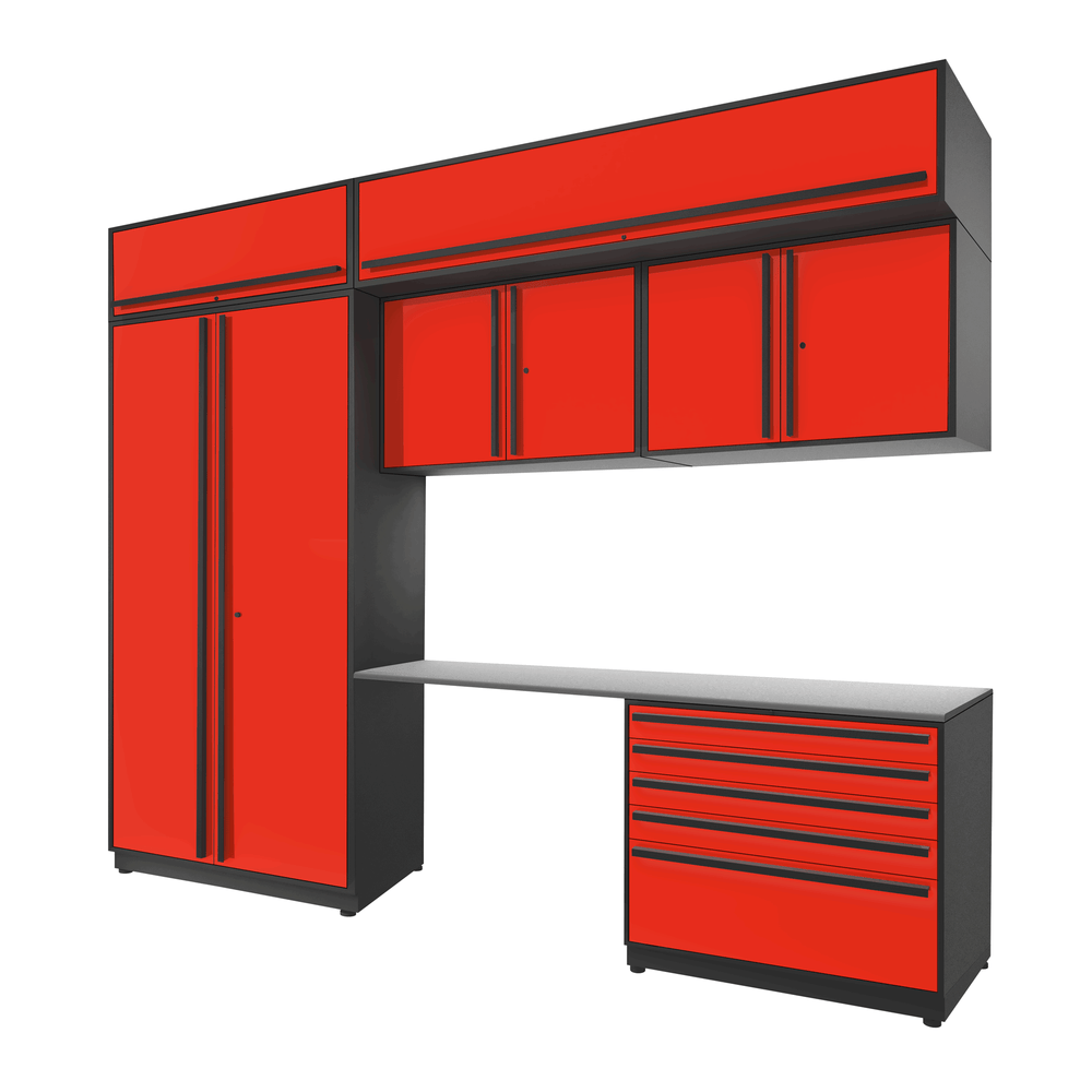 Proslat FusionPlus 10 ft set - Handy 5 Drawer & Overheads-50106K-Garage Giant