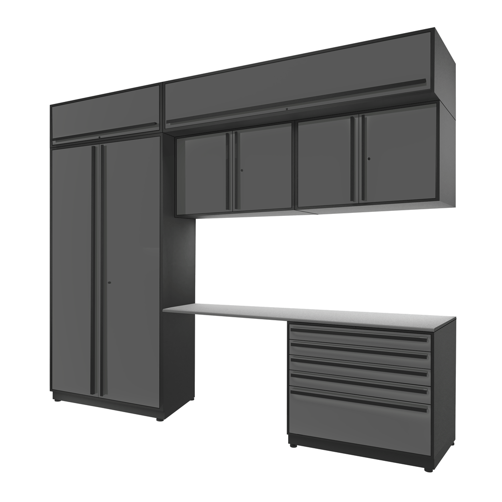 Proslat FusionPlus 10 ft set - Handy 5 Drawer & Overheads-50178K-Garage Giant