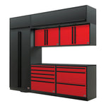 Proslat FusionPlus 10FT Set Black and Red Edition (TOOL + Overheads, Black Powder Coat)-50341K-Garage Giant 