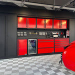Proslat FusionPlus 10FT Set Black and Red Edition (TOOL + Overheads, Black Powder Coat)-50341K-Garage Giant 