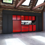 Proslat FusionPlus 10FT Set Black and Red Edition (TOOL + Overheads, Black Powder Coat)-50341K-Garage Giant 