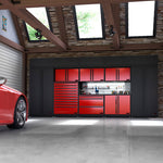 Proslat FusionPlus 10FT Set Black and Red Edition (TOOL + Overheads, Black Powder Coat)-50341K-Garage Giant 