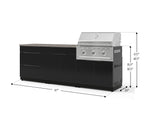 NewAge Outdoor Kitchens Aluminum 5-Piece Cabinet Set With 3 Drawer, Bar, Grill Cabinet, Performance Grill and Countertop-73339-Garage Giant 
