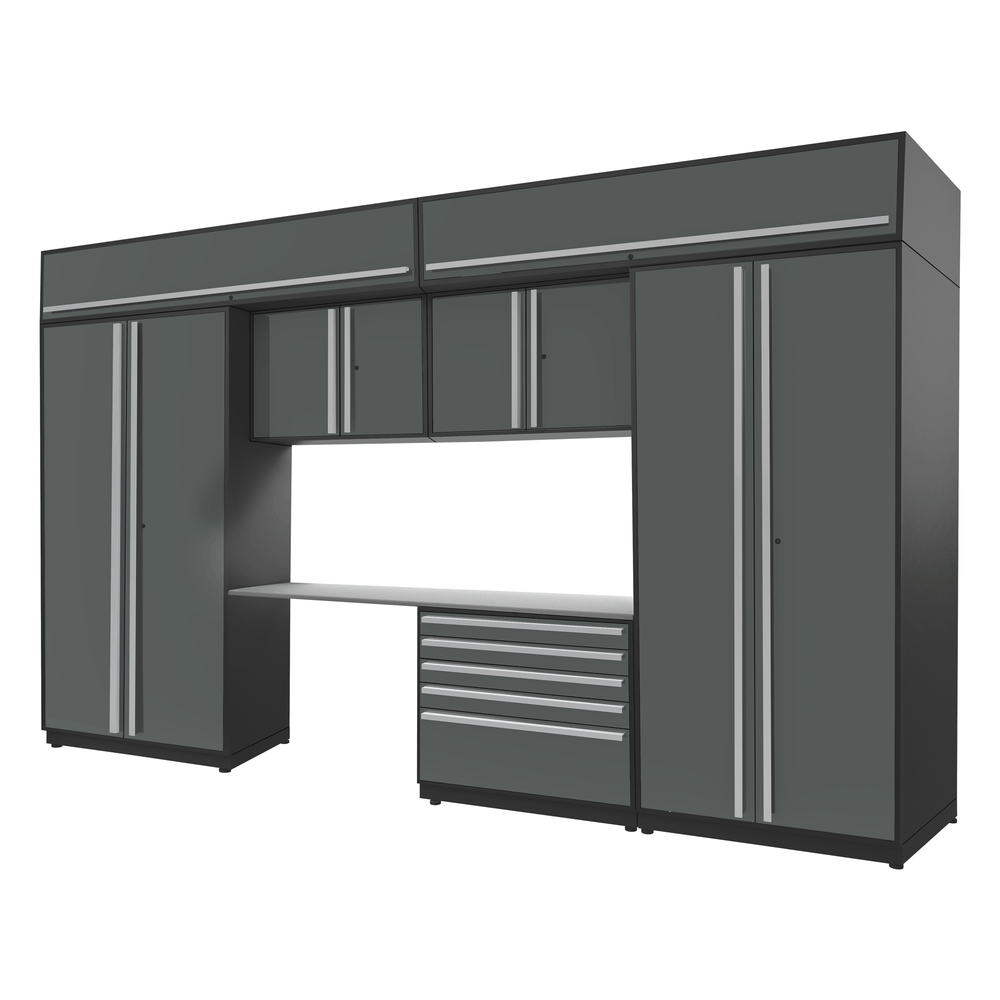 Proslat FusionPlus 13 ft set - Handy 5 Drawer & Overheads-50476K-Garage Giant