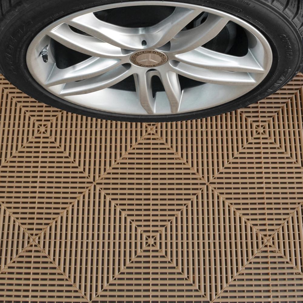 Swisstrax Mocha Java Ribtrax Pro Garage Floor Tile (24-Pack)-504.000.101C-24PK-Garage Giant