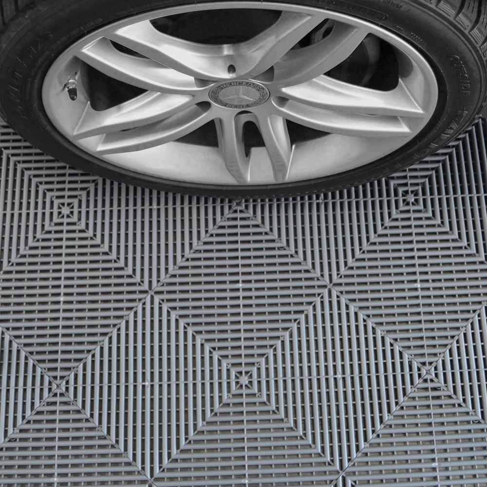 Swisstrax Slate Grey Ribtrax Pro Garage Floor Tiles (6 Pack)-504.000.200C-6PK-Garage Giant