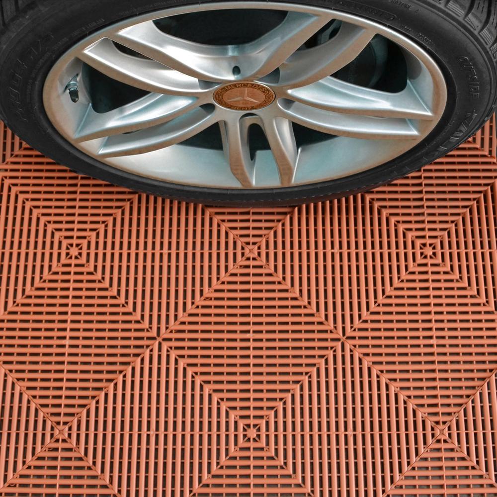 Swisstrax Terra Cotta Ribtrax Pro Garage Floor Tiles (6 Pack)-504.000.301C-6PK-Garage Giant