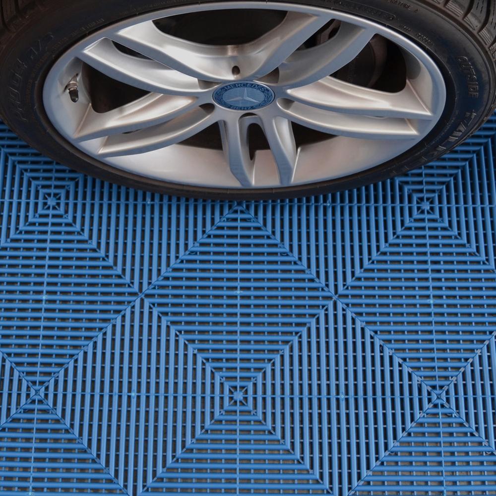 Swisstrax Island Blue Ribtrax Pro Garage Floor Tiles (6 Pack)-504.000.500C-6PK-Garage Giant