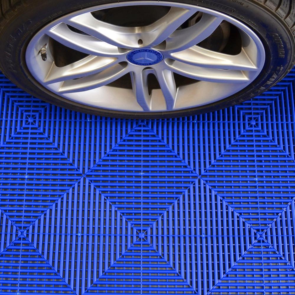 Swisstrax Royal Blue Ribtrax Pro Garage Floor Tile (24-Pack)-504.000.502C-24PK-Garage Giant