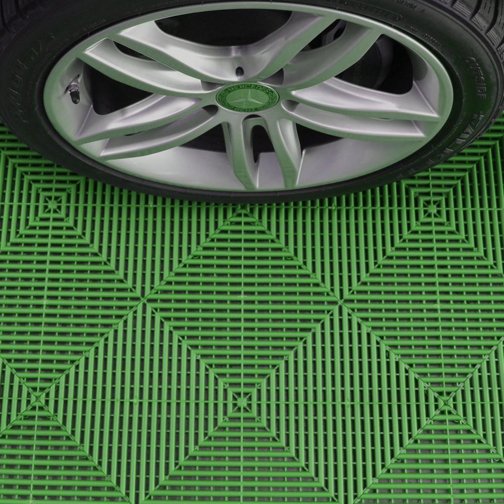 Swisstrax Turf Green Ribtrax Pro Garage Floor Tiles (6 Pack)-504.000.700C-6PK-Garage Giant