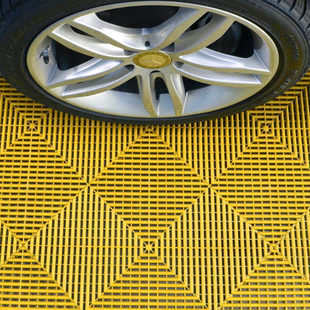 Swisstrax Citrus Yellow Ribtrax Pro Garage Floor Tiles (6 Pack)-504.000.800C-6PK-Garage Giant