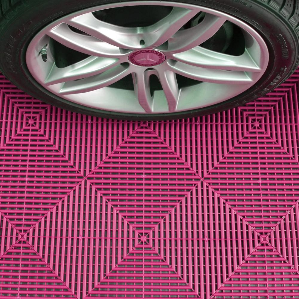 Swisstrax Carnival Pink Ribtrax Pro Garage Floor Tiles (6 Pack)-504.000.900C-6PK-Garage Giant