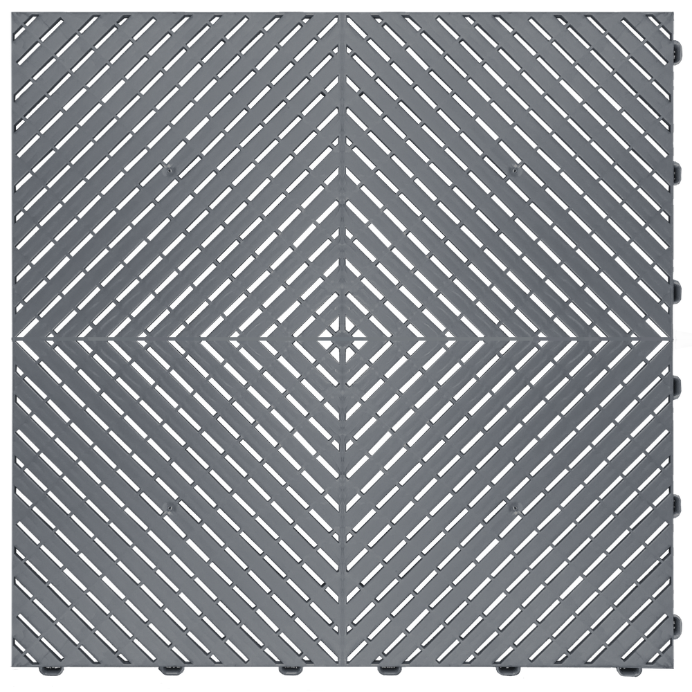 Swisstrax Slate Grey Ribtrax Smooth Pro Garage Floor Tiles (6 Pack)-504.110.200C-6PK-Garage Giant