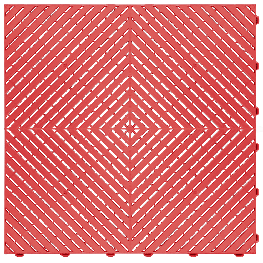 Swisstrax Racing Red Ribtrax Smooth Pro Garage Floor Tiles (6 Pack)-504.110.300C-6PK-Garage Giant