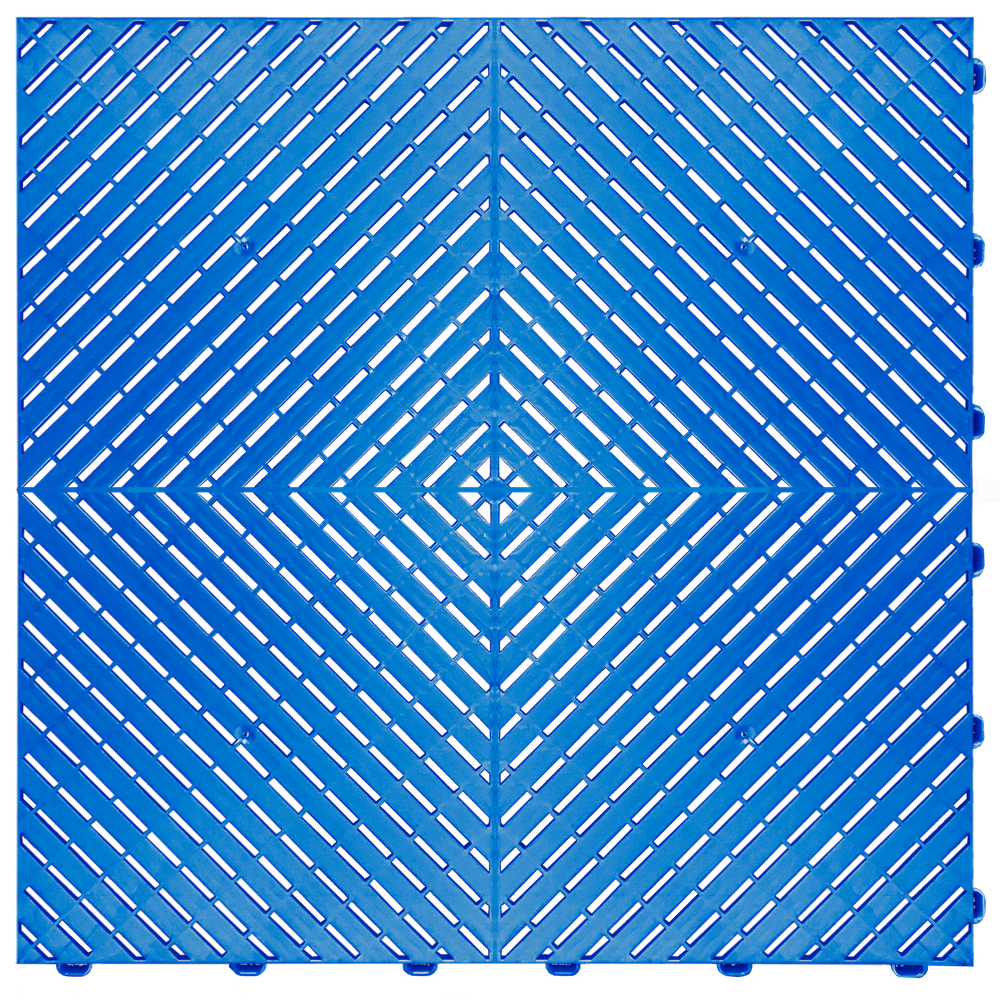 Swisstrax Royal Blue Ribtrax Smooth Pro Garage Floor Tiles (6 Pack)-504.110.502C-6PK-Garage Giant