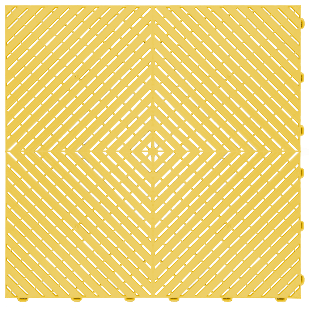Swisstrax Citrus Yellow Ribtrax Smooth Pro Garage Floor Tile (24-Pack)-504.110.800C-24PK-Garage Giant