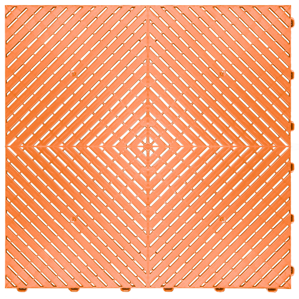 Swisstrax Tropical Orange Ribtrax Smooth Pro Garage Floor Tiles (6 Pack)-504.110.801C-6PK-Garage Giant