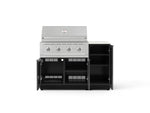 NewAge Outdoor Kitchens Outdoor Grill Island Aluminum 4-Piece Cabinet Set with 1 Door, Grill Cabinet, Performance Grill and Countertop - (Natural Gas) 