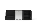 NewAge Outdoor Kitchens Aluminum 5-Piece Cabinet Set with 3-Drawer, 2-Door Cabinet, Countertops and Stainless Steel Door Fridge-73854-Garage Giant 