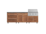 NewAge Outdoor Kitchens Stainless Steel 5-Piece Cabinet Set with Casters and 3 Drawer, Bar, Grill Cabinet, Performance Grill, Countertop-72627-Garage Giant 