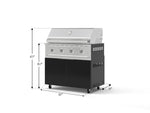 NewAge Outdoor Kitchens Aluminum 2-Piece Cabinet Set with Casters, Grill Cabinet and Performance Grill-72911-Garage Giant 