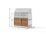 NewAge Outdoor Kitchens Stainless Steel 2-Piece Cabinet set with Grill Cabinet and Performance Grill-74814-Garage Giant 