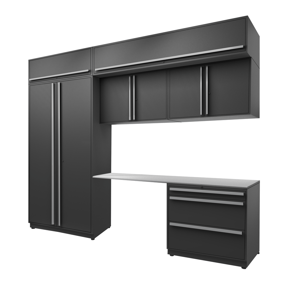 Proslat FusionPlus 10 ft set - Handy 3 Drawer & Overheads-51108K-Garage Giant