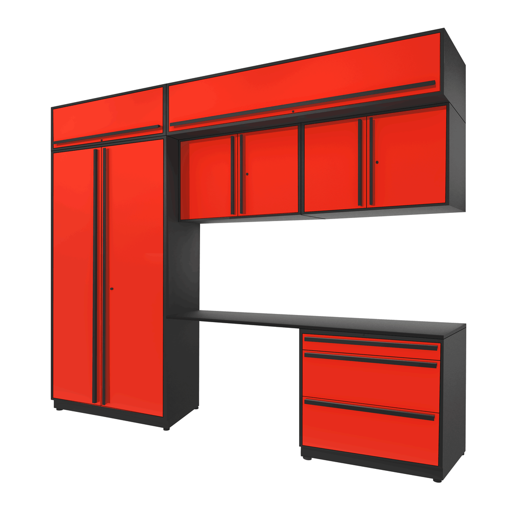 Proslat FusionPlus 10 ft set - Handy 3 Drawer & Overheads-51118K-Garage Giant