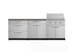 NewAge Outdoor Kitchens Stainless-Steel 5-Piece Cabinet Set with 3 Drawer, 2-Door with Drawer, Performance Grill, Grill Cabinet and Countertop-71328-Garage Giant 
