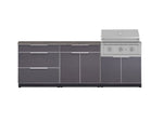 NewAge Outdoor Kitchens Aluminum 5-Piece Cabinet Set With 3 Drawer, Bar, Grill Cabinet, Performance Grill and Countertop-71195-Garage Giant 
