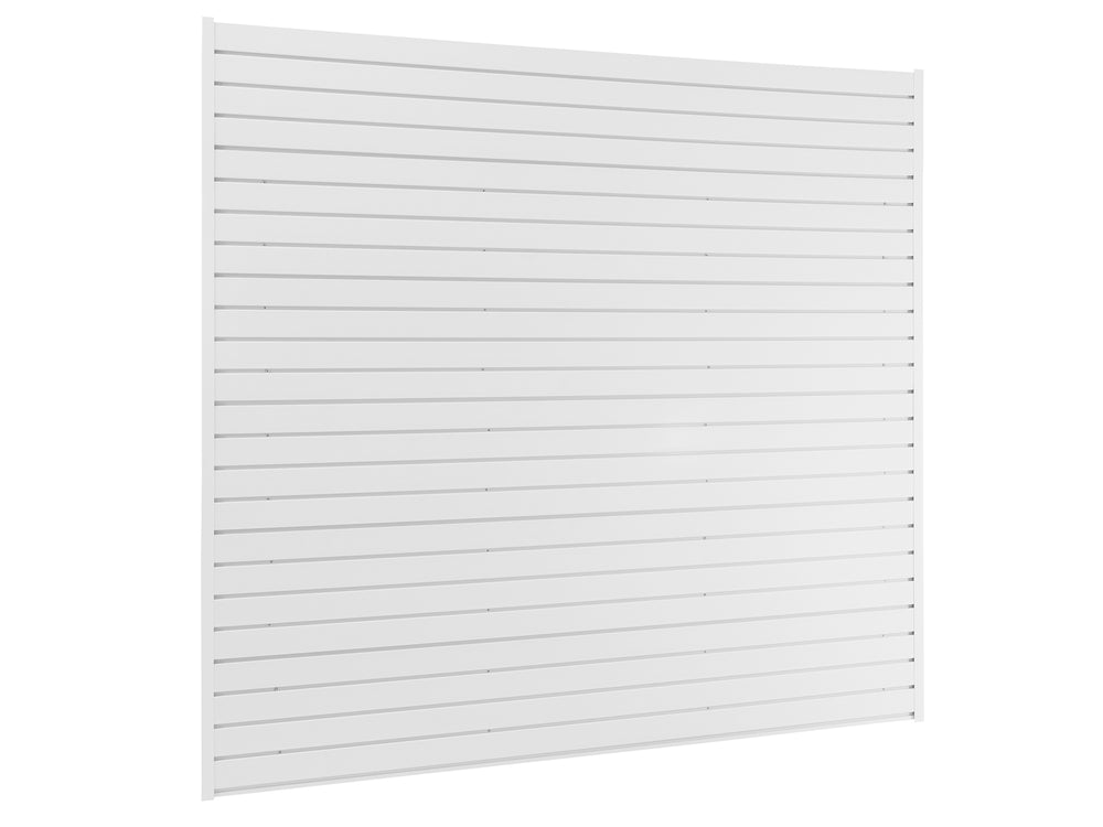 NewAge Garage Cabinets 40 sq.ft. PVC Slatwall-White (Pack of 6)-51747-Garage Giant