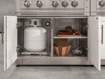 NewAge Outdoor Kitchens Stainless-Steel 7-Piece Cabinet Set with 2 Door, Bar, Corner, Grill Cabinet, Platinum Grill, and Countertops-67683-Garage Giant 
