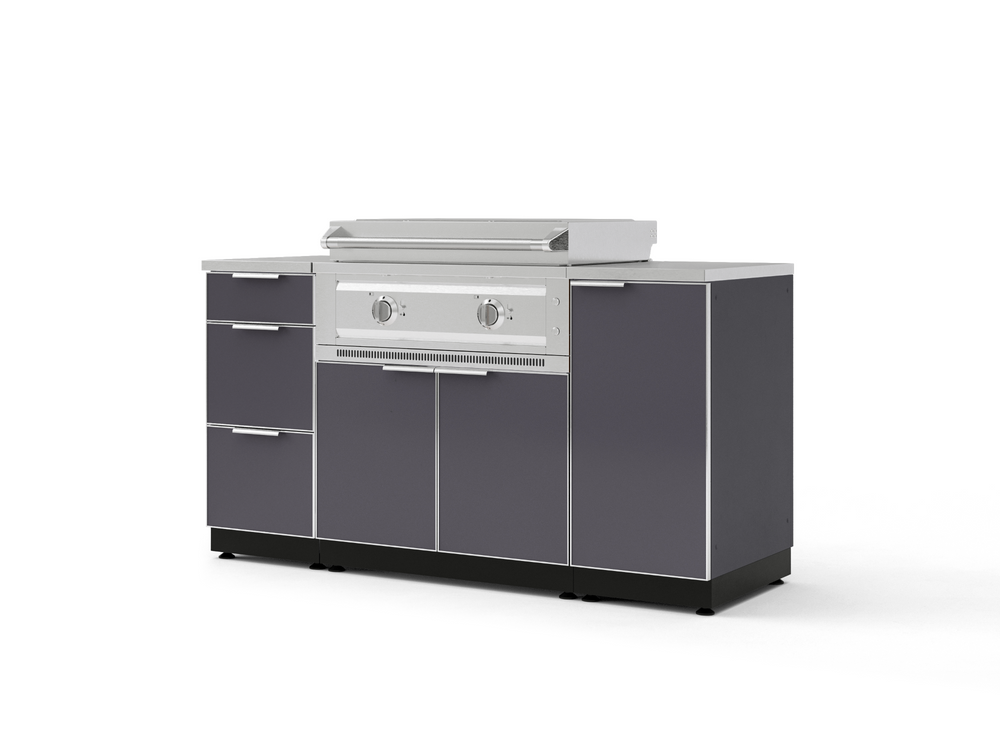 NewAge Outdoor Kitchens Classic Series 6-Piece Griddle Island · Aluminum · Tempered Glass Door · Platinum Griddle | 64632