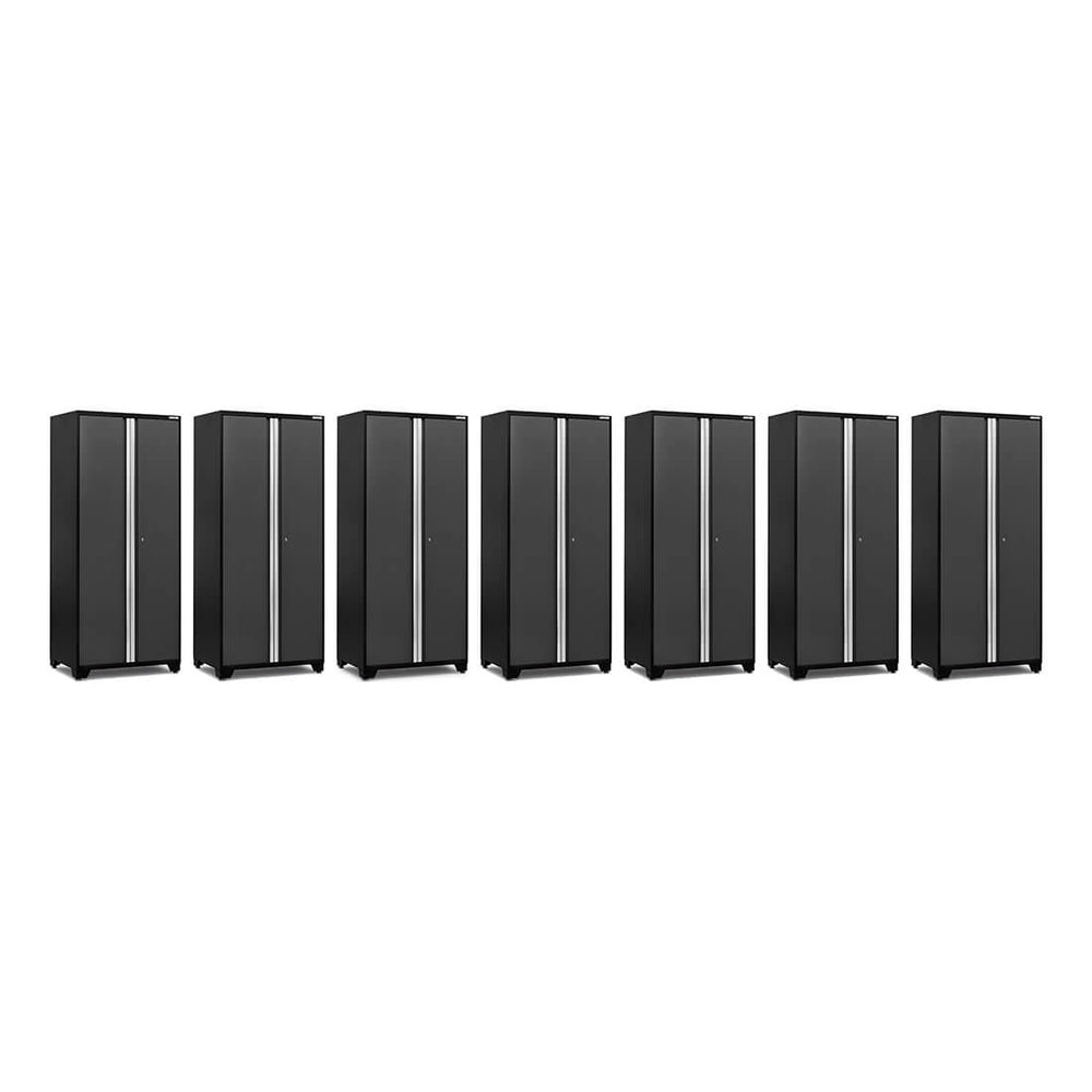 NewAge Garage Cabinets 7 x PRO Series Grey Multi-Use Lockers-52005-7-Garage Giant