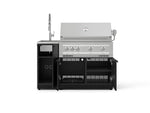 NewAge Outdoor Kitchens Outdoor Grill Island Stainless-Steel 3-Piece Cabinet Set with Sink, Grill Cabinet, and Platinum Grill 