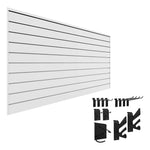 Proslat Stealth Sports Bundle - White PVC Slatwall 52203K | Garage Giant 