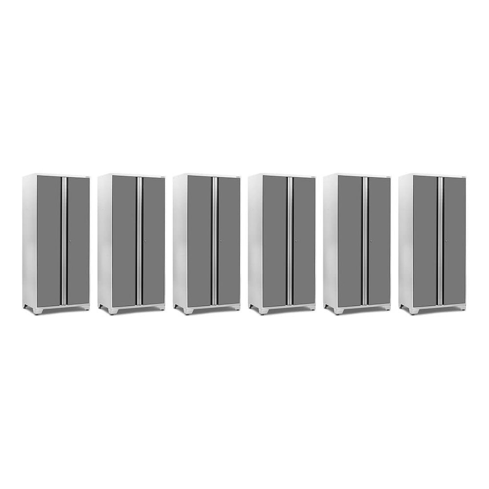 NewAge Garage Cabinets 6 x PRO Series Platinum Multi-Use Lockers-52405-6-Garage Giant