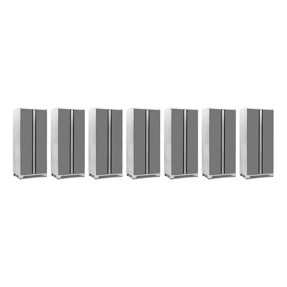 NewAge Garage Cabinets 7 x PRO Series Platinum Multi-Use Lockers-52405-7-Garage Giant