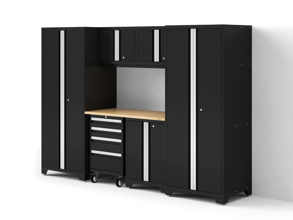 NewAge Garage Cabinets Bold Series XL 7-Piece Garage Cabinets Set with Tool, Base, Wall Cabinets and 30 in. Lockers-64034-Garage Giant