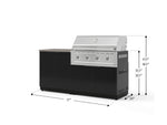 NewAge Outdoor Kitchens Aluminum 4-Piece Cabinet Set with Base, Grill Cabinet, Performance Grill, and Countertop-73482-Garage Giant 
