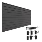 Proslat Stealth Basic Bundle - Charcoal PVC Slatwall 52502K | Garage Giant 