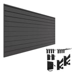 Proslat Stealth Sports Bundle - Charcoal PVC Slatwall 52503K | Garage Giant 