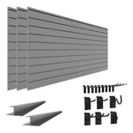 Proslat Stealth Standard Bundle - Light Grey PVC Slatwall 52704K | Garage Giant 