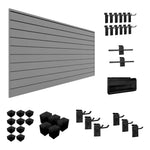 Proslat Stealth Handyman Bundle - Light Grey PVC Slatwall 52705K | Garage Giant 